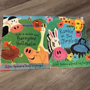 Scholastic Illustrated Children's Book with Red and Blue Accents